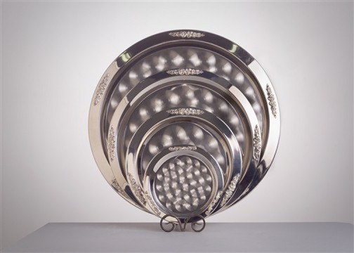 Stainless Round Trays With Trim